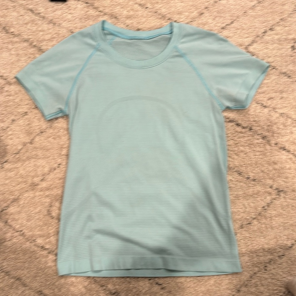 Lululemon light blue swiftly short sleeve racer length